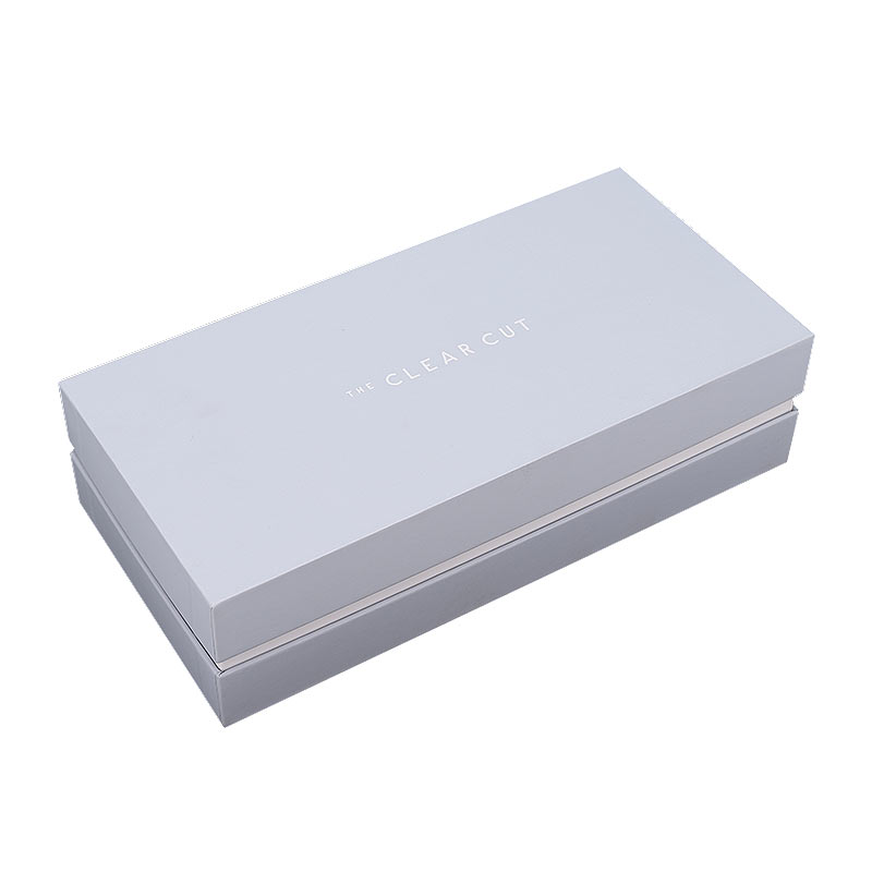 Caja de embalaje de productos para el cuidado de la piel boutique de plata caliente blanca